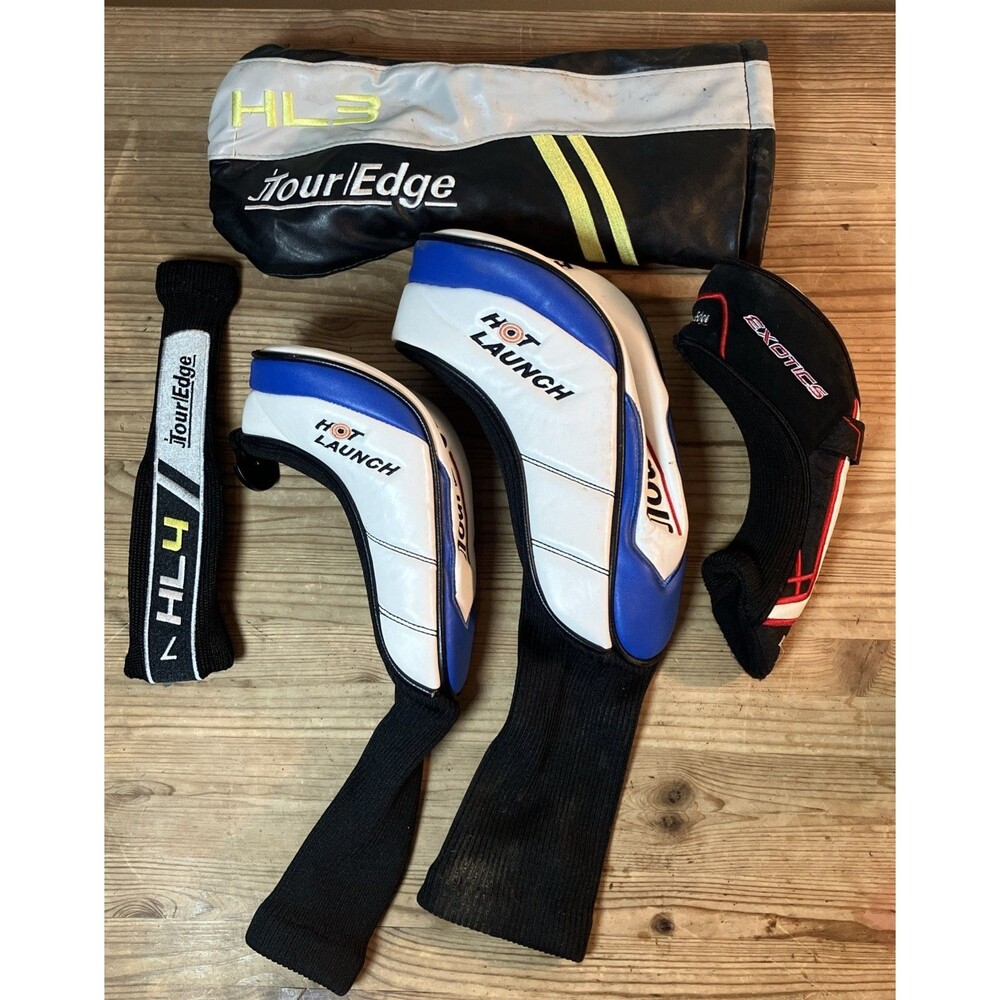 *Tour Edge Lot Of 5 - HL3 Driver -Hot Launch - Exotics Golf Club Headcovers READ